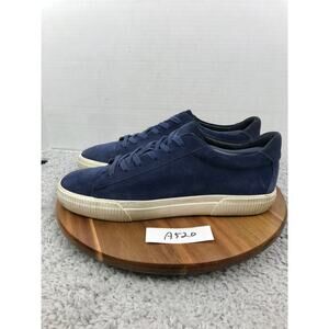 Vince Mens 10.5M Blue Suede Leather Weatherproof Lace Up Casual Daily Sneakers